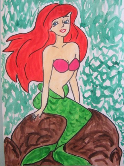 Детское рисование Русалочка