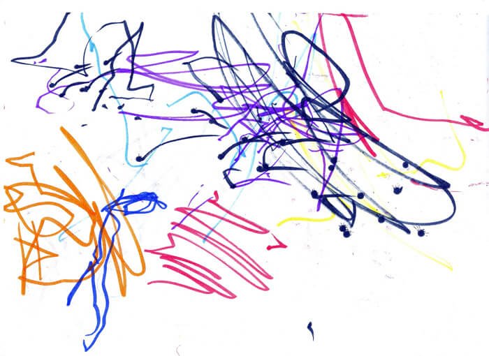 Почеркушки. Детские каракули. Рисование каракули. Карандашные каракули. Разноцветные каракули.