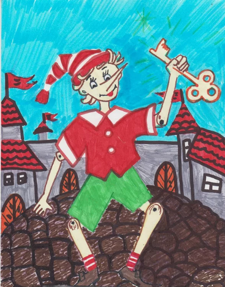 Золотой ключик или приключения Буратино рисунок
