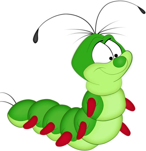 Мультипликационная гусеница