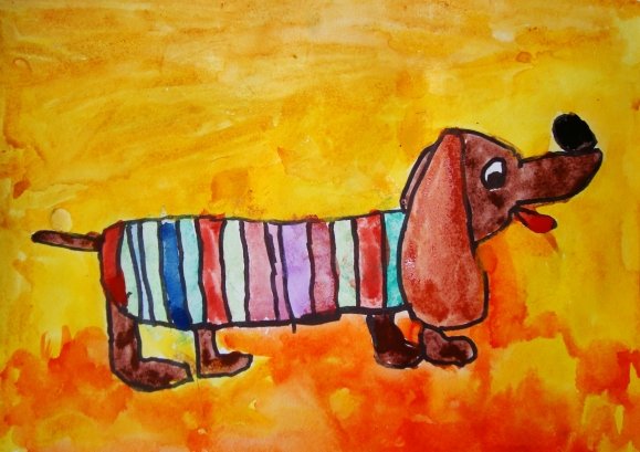 Рисунки таксы прикольные