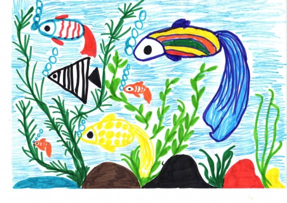 Рисование на тему рыбы