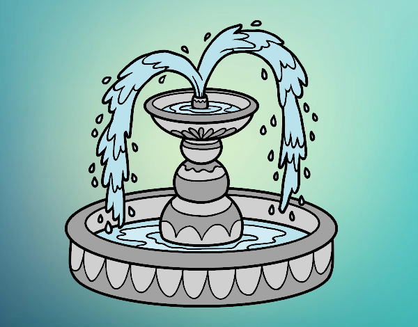 Фонтан раскраска для детей
