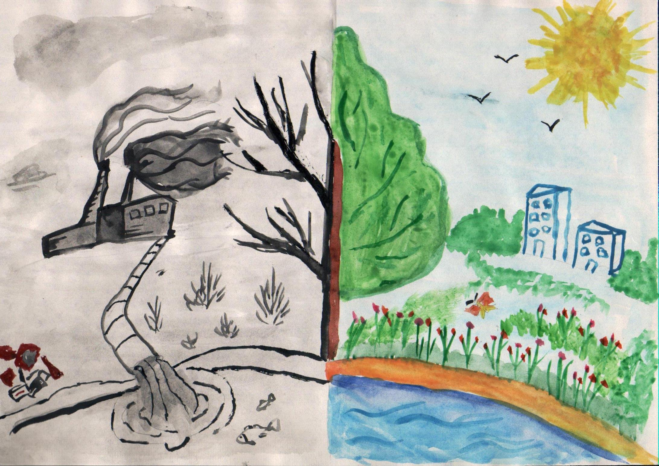 Рисунок на тему экология 1 класс