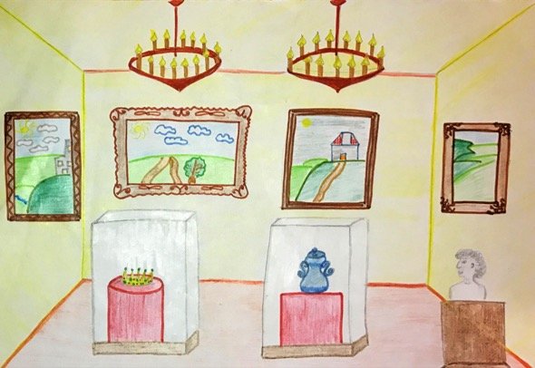 Детские рисунки на тему музей