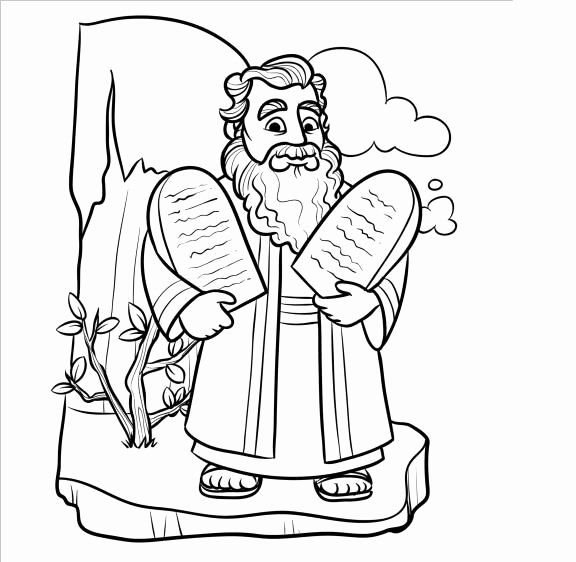 Моисей раскраска для детей