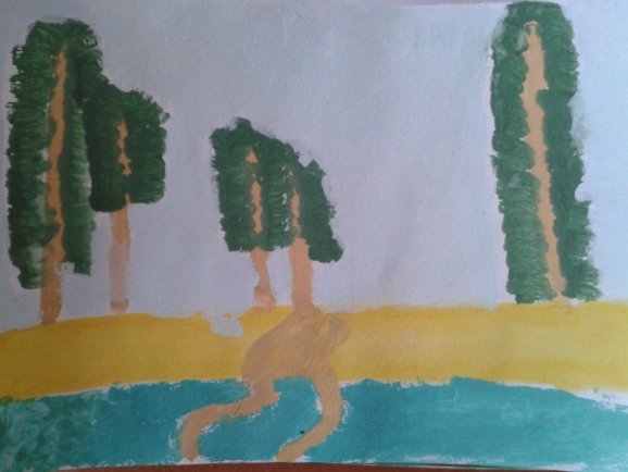 Картина рожь Шишкин рисунки детей