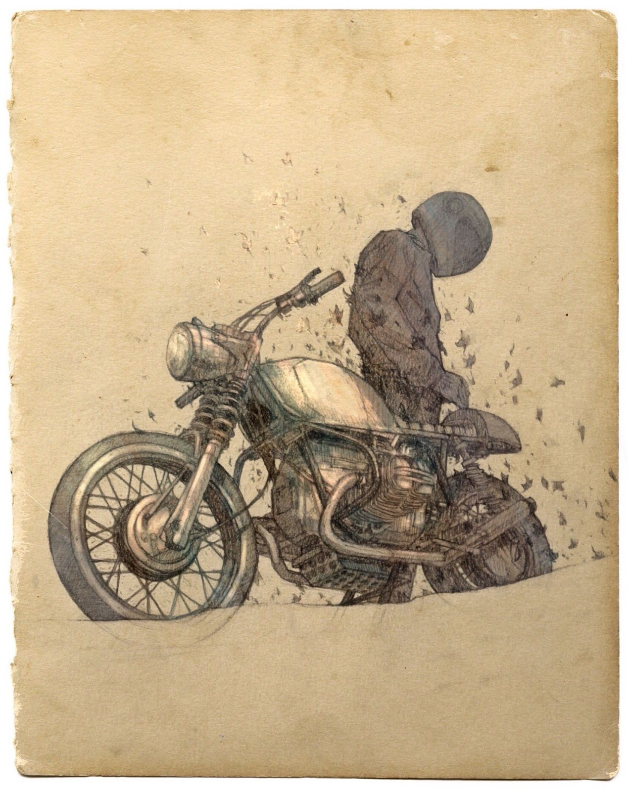 Мотоцикл стилизованный арт