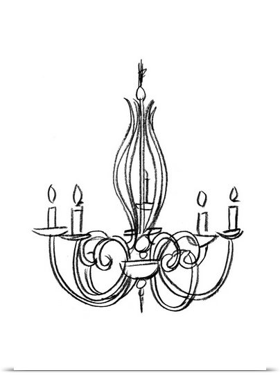 Люстра набросок