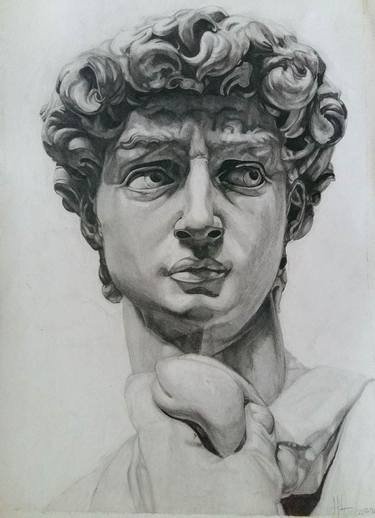 Давид Микеланджело эскиз