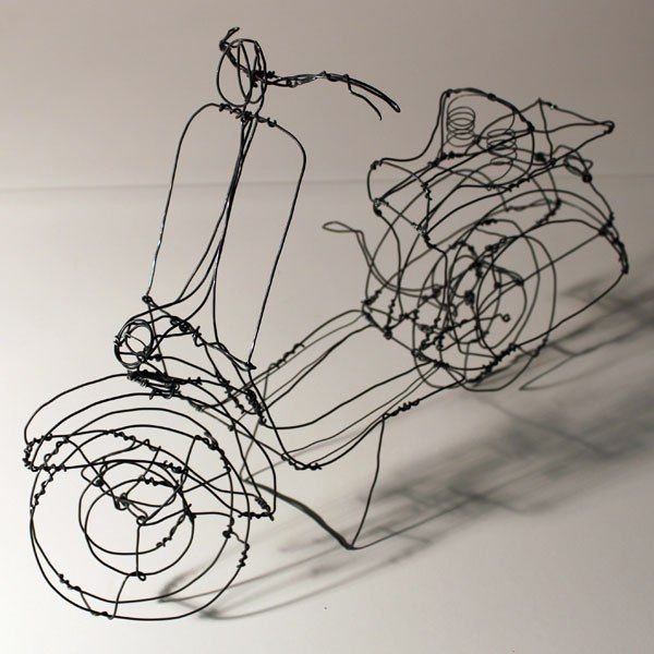 Эскиз скульптуры из проволоки