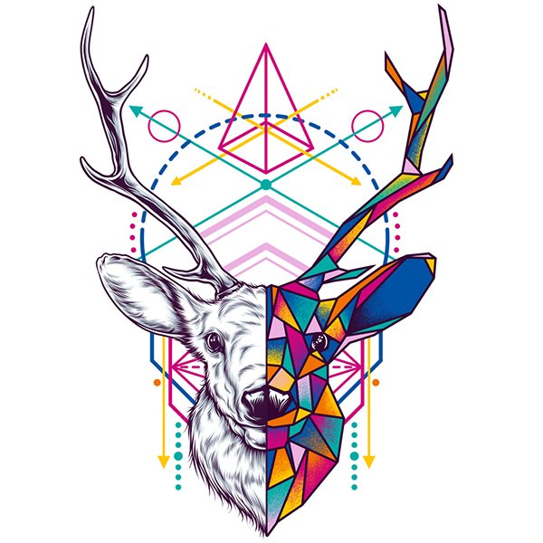 Животные в стиле геометрия