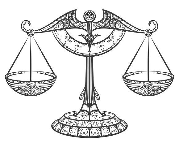 Весы знак зодиака эскиз