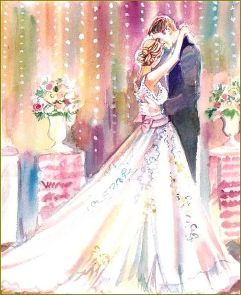 Свадебные иллюстрации жених и невеста