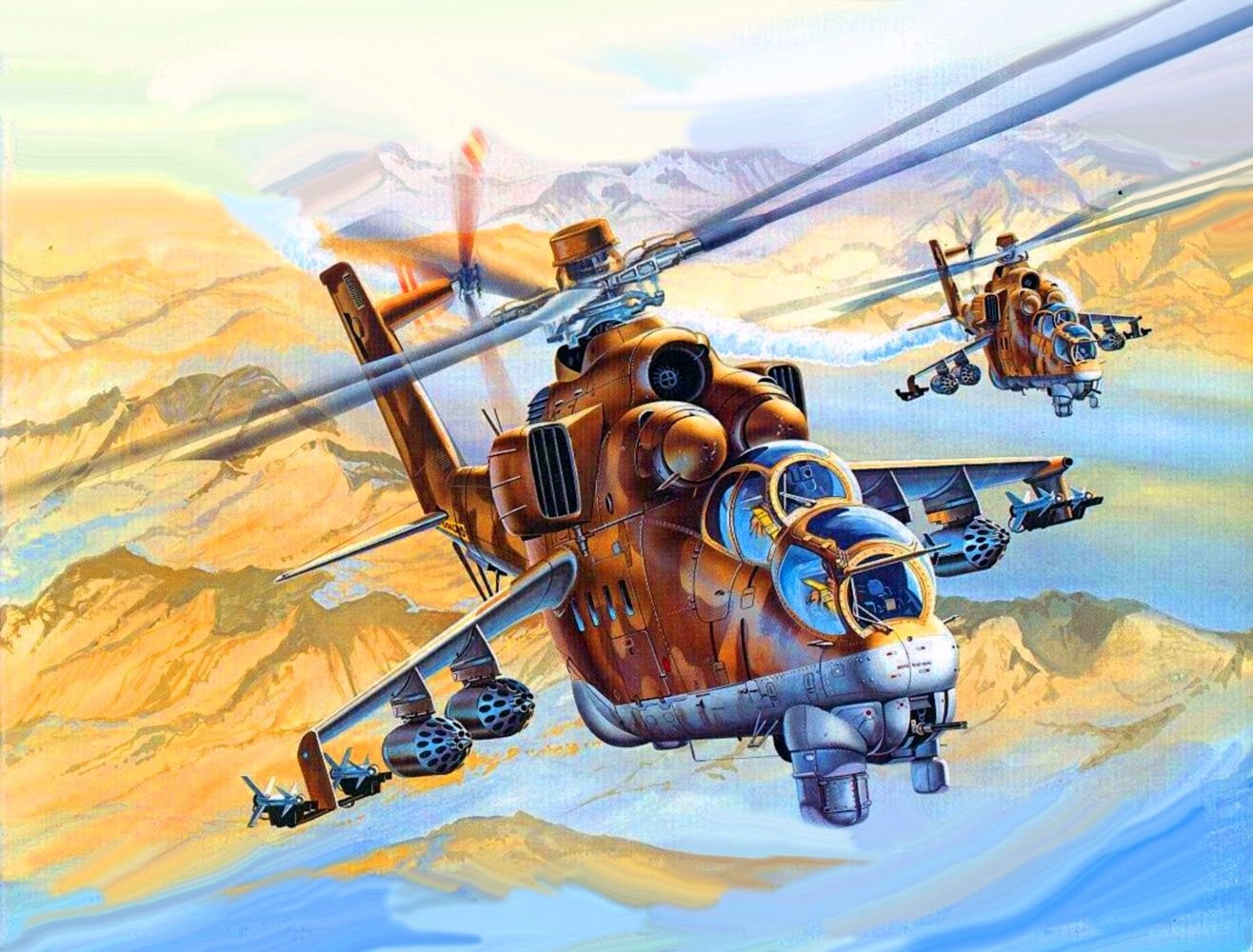 Ми-24 вертолет живопись