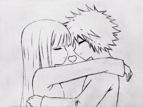 Рисунки для срисовки аниме любовь