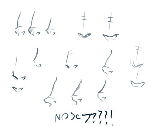 Аниме нос рисовать