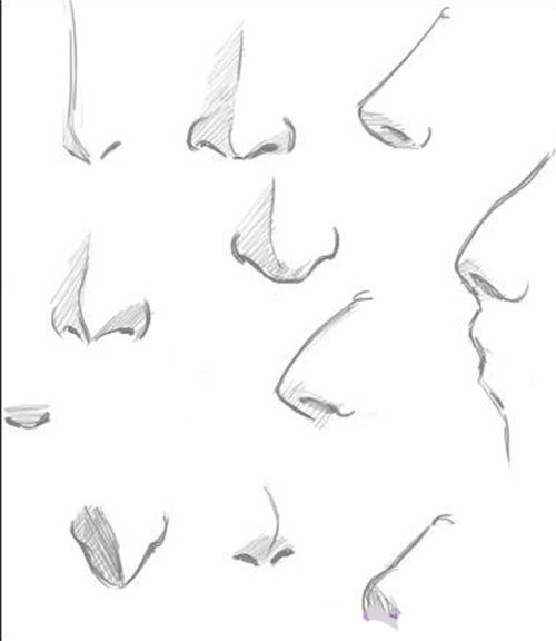 Аниме нос карандашом для начинающих