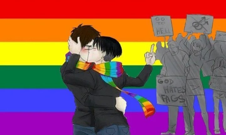 Флаг ЛГБТ аниме.