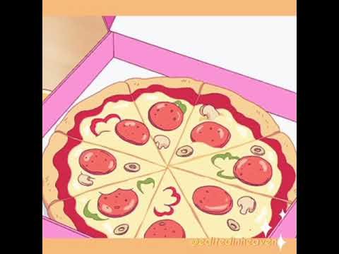 Нарисованная пицца аниме