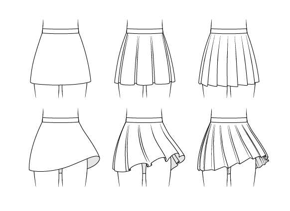 Юбка карандаш аниме