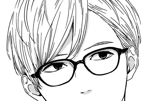 Нарисованный парень в очках
