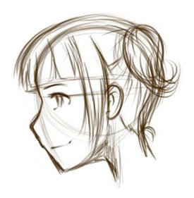 Аниме голова боком