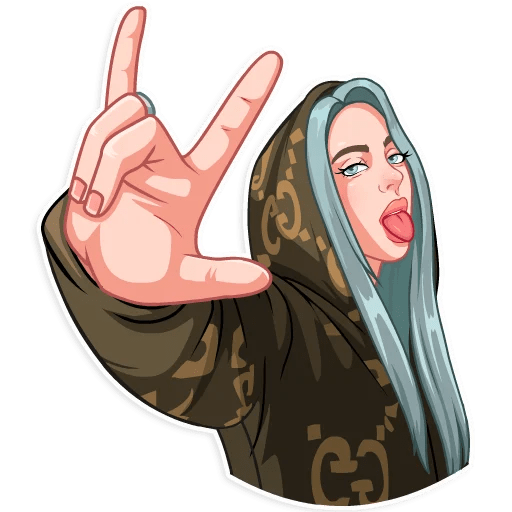 Стикеры Билли Айлиш ВК