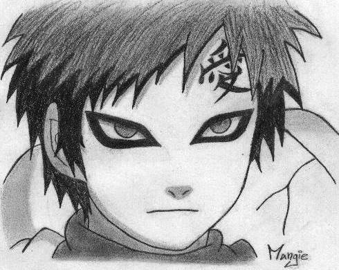 Аниме для срисовки Гаара