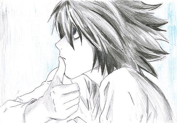 Л карандашом