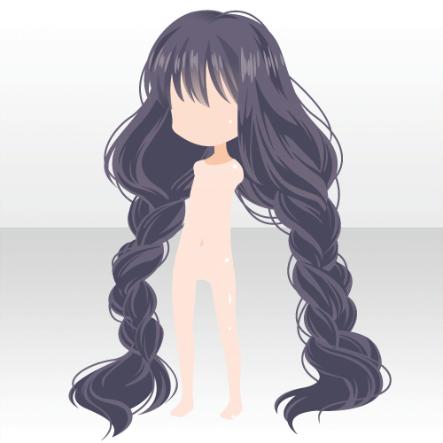 Коса аниме прическа