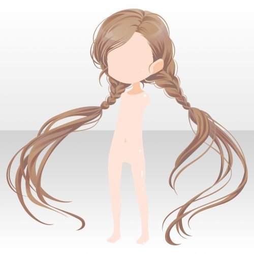 Аниме косы волосы