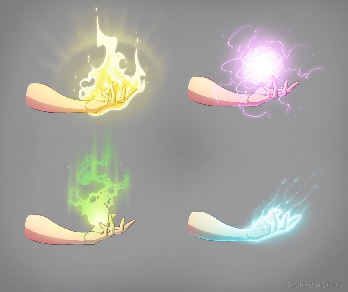 Референсы рук с магией