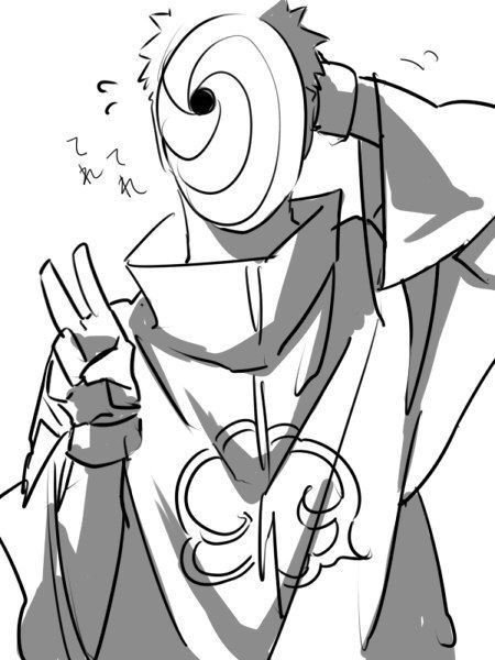 Тоби Обито рисунок