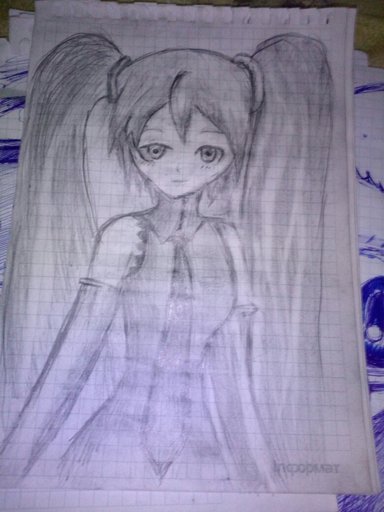 Рисунки аниме на листочках