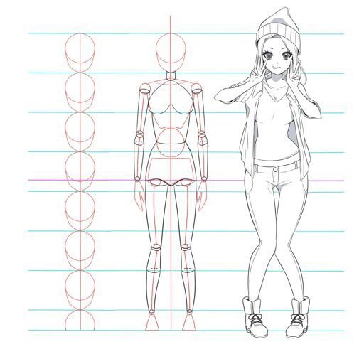 Пропорции аниме персонажей