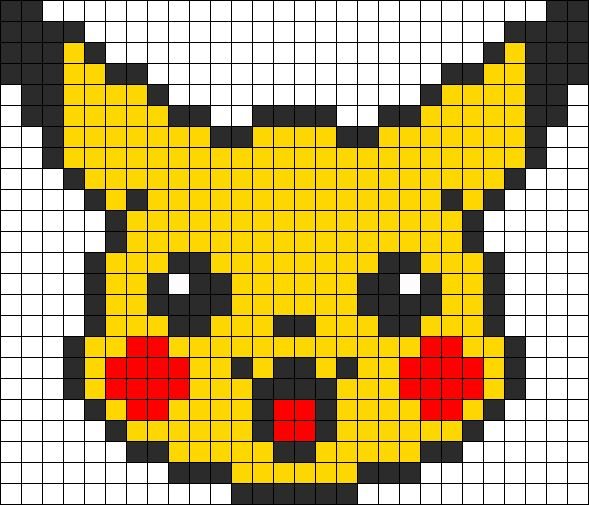 Рисование по клеточкам Пикчу