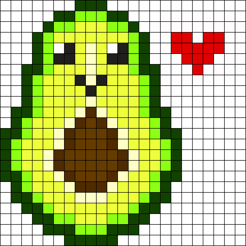 Авокадо по клеткам