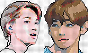 Рисование по клеточкам БТС