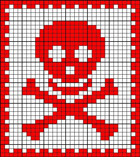Рисунки в клетку черепки