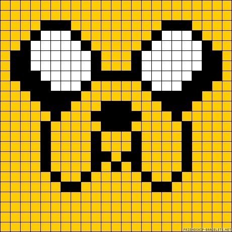 Желтый рисунок по клеточкам маленький