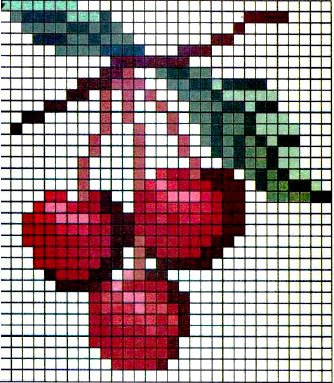 Вышивка крестом легкие вишня