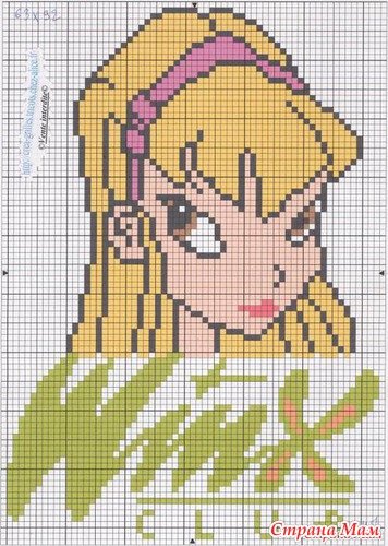 Рисование по клеточкам Винкс