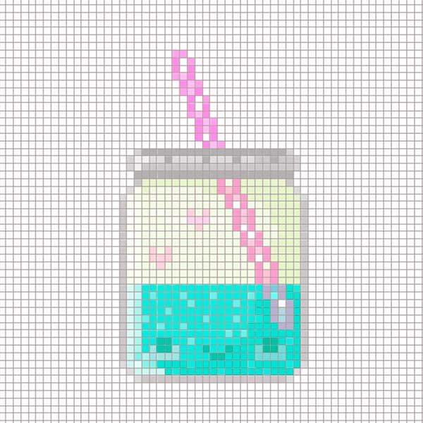 Рисование по клеточкам напитки