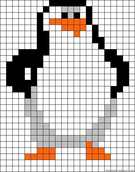 Рисование клеточек пингвинчика