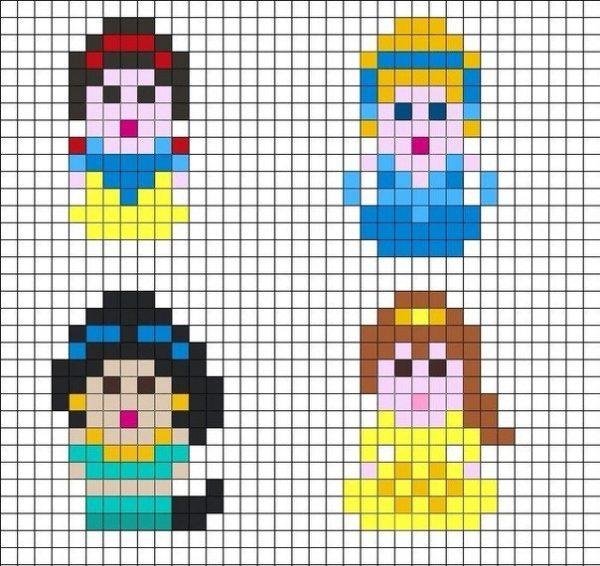 Рисунки в клеточку