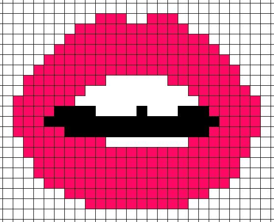 Рисунки по клеткам губы