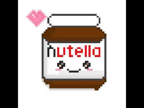 Рисунки нутеллу в клетку легкие