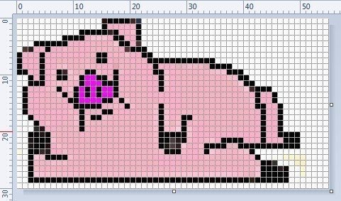 Как нарисовать Пухлю по клеточкам