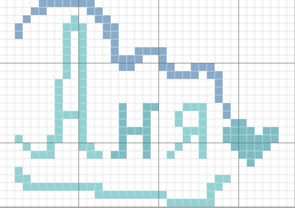 Рисование по клеткам имена